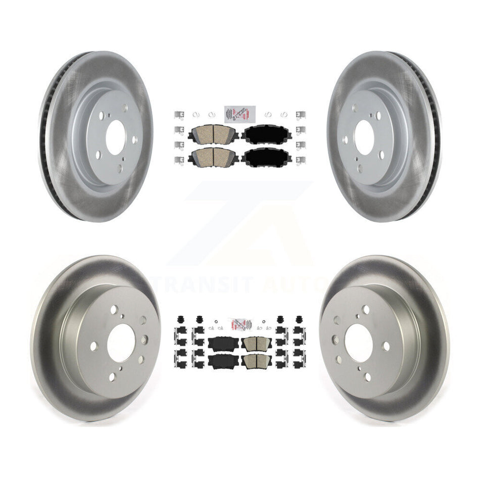 Front Rear Ceramic Pads And Coated Disc Brake Rotors Kit For Toyota Camry KGA-101215