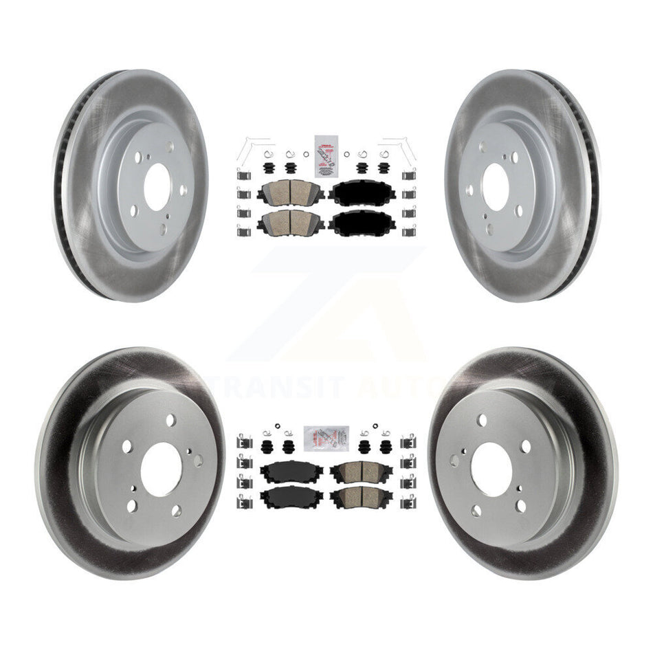 Front Rear Ceramic Pad & Coated Brake Rotor Kit For Toyota RAV4 Camry Corolla Cross Lexus KGA-101220