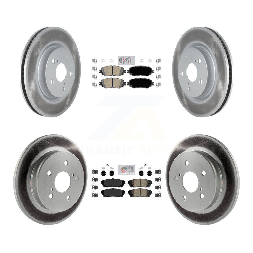 Front Rear Ceramic Pad & Coated Brake Rotor Kit For Toyota RAV4 Camry Corolla Cross Lexus KGA-101221