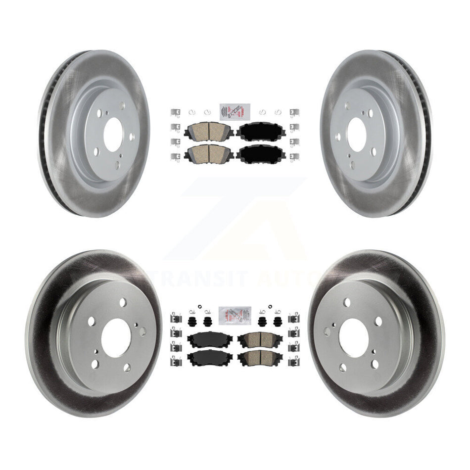 Front Rear Ceramic Pad & Coated Brake Rotor Kit For Toyota RAV4 Camry Corolla Cross Lexus KGA-101221