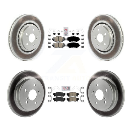 Front Rear Ceramic Pad Coated Brake Rotors Kit For 2020 Toyota Camry XSE With TRD Package KGA-101226