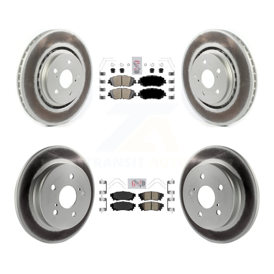 Front Rear Ceramic Pad Coated Brake Rotors Kit For 2020 Toyota Camry XSE With TRD Package KGA-101226