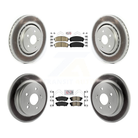 Front Rear Ceramic Pads And Coated Disc Brake Rotors Kit For Toyota Camry Avalon TRD KGA-101227