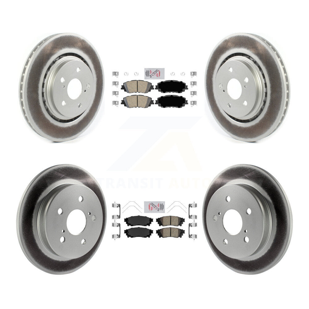 Front Rear Ceramic Pad Coated Brake Rotors Kit For 2020 Toyota Camry XSE With TRD Package KGA-101228