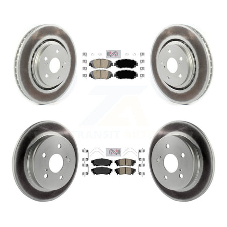 Front Rear Ceramic Pad Coated Brake Rotors Kit For 2020 Toyota Camry XSE With TRD Package KGA-101228