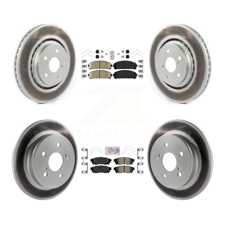 Front Rear Ceramic Pads And Coated Disc Brake Rotors Kit For Toyota Camry Avalon TRD KGA-101229