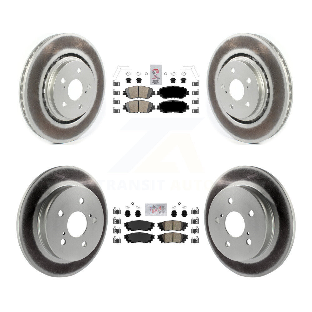 Front Rear Ceramic Pad Coated Brake Rotors Kit For 2020 Toyota Camry XSE With TRD Package KGA-101234