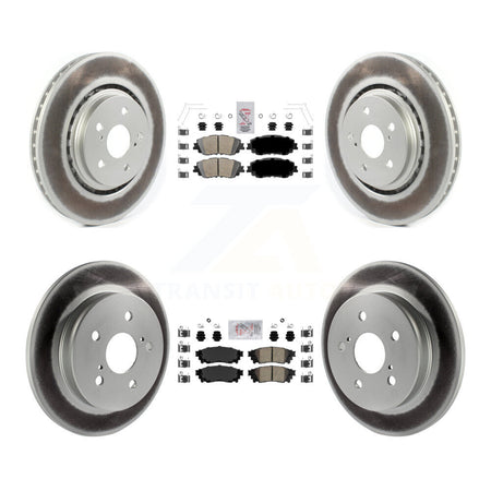 Front Rear Ceramic Pad Coated Brake Rotors Kit For 2020 Toyota Camry XSE With TRD Package KGA-101234