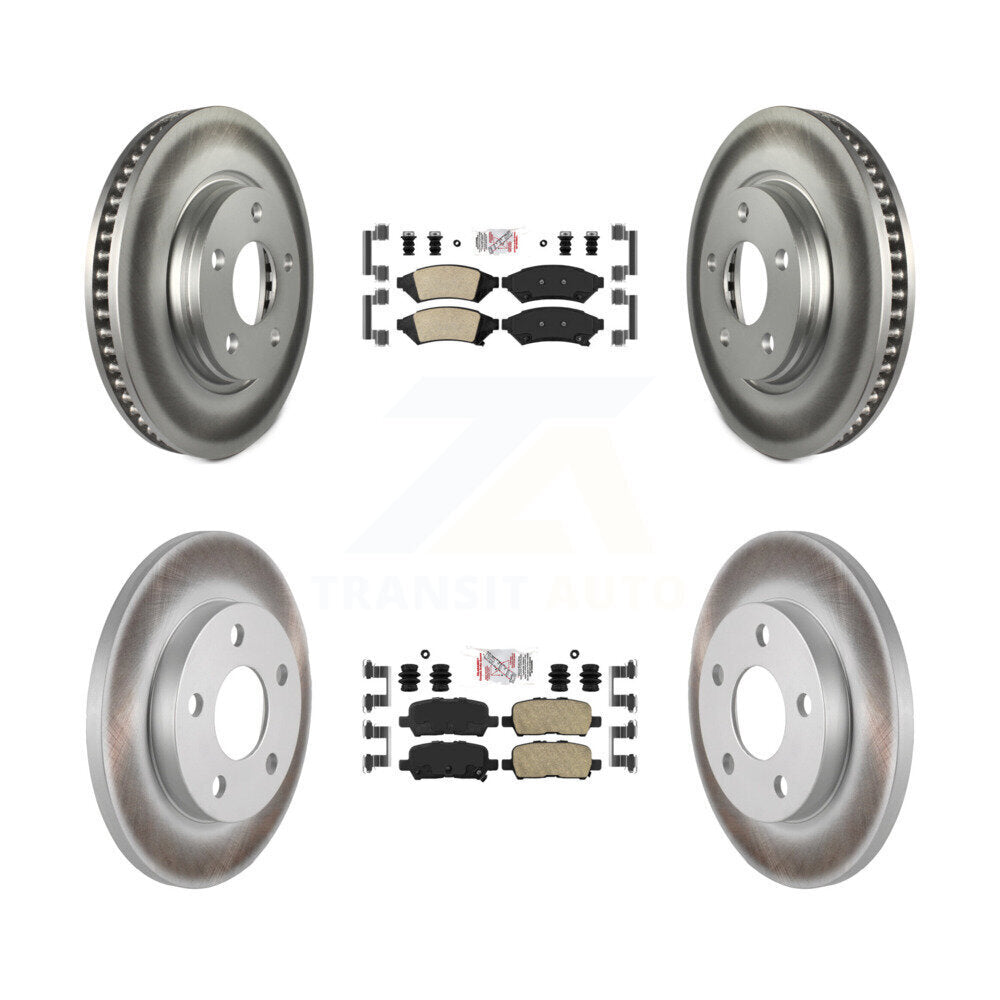 Front Rear Ceramic Pad Coat Brake Rotors Kit For Buick LaCrosse Pontiac Grand Prix Allure KGA-101244