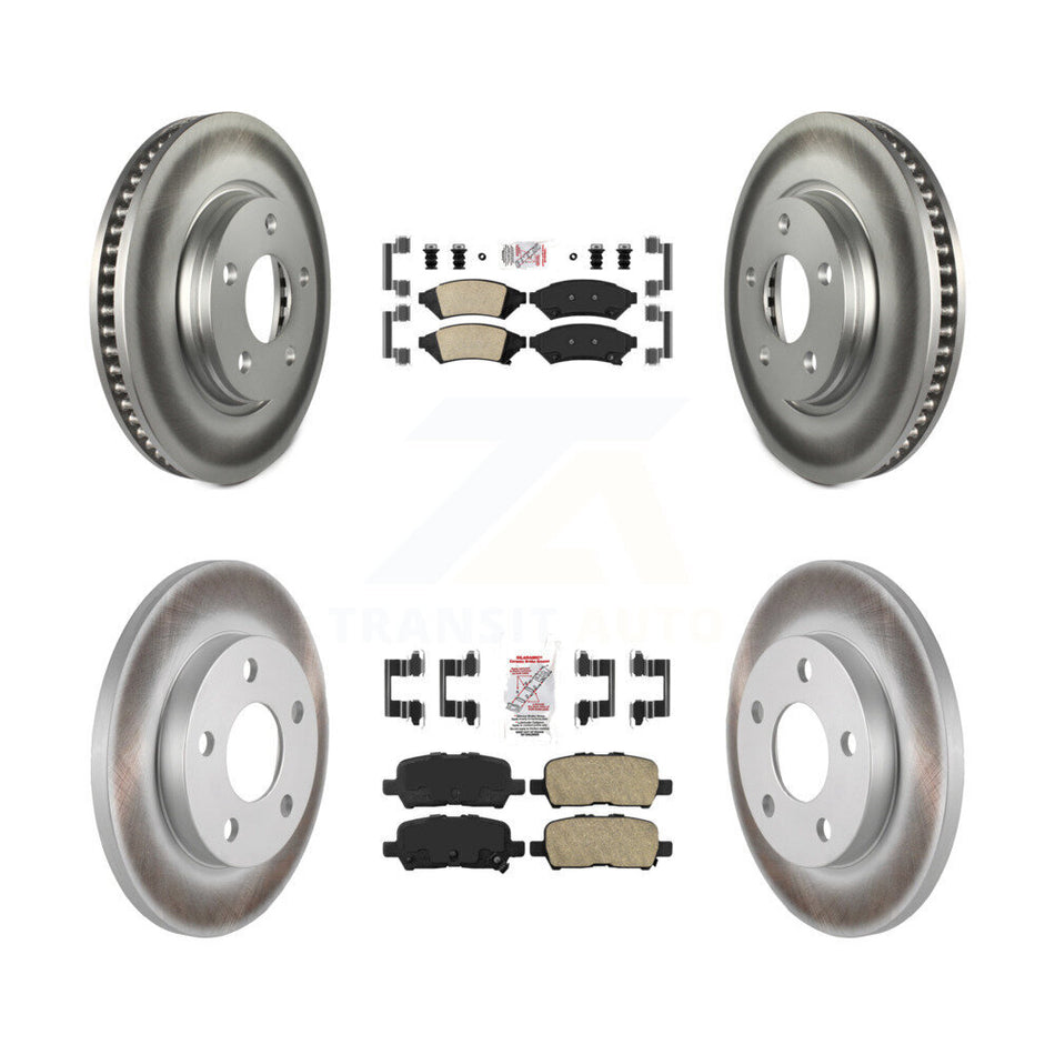 Front Rear Ceramic Pad Coat Brake Rotors Kit For Buick LaCrosse Pontiac Grand Prix Allure KGA-101246
