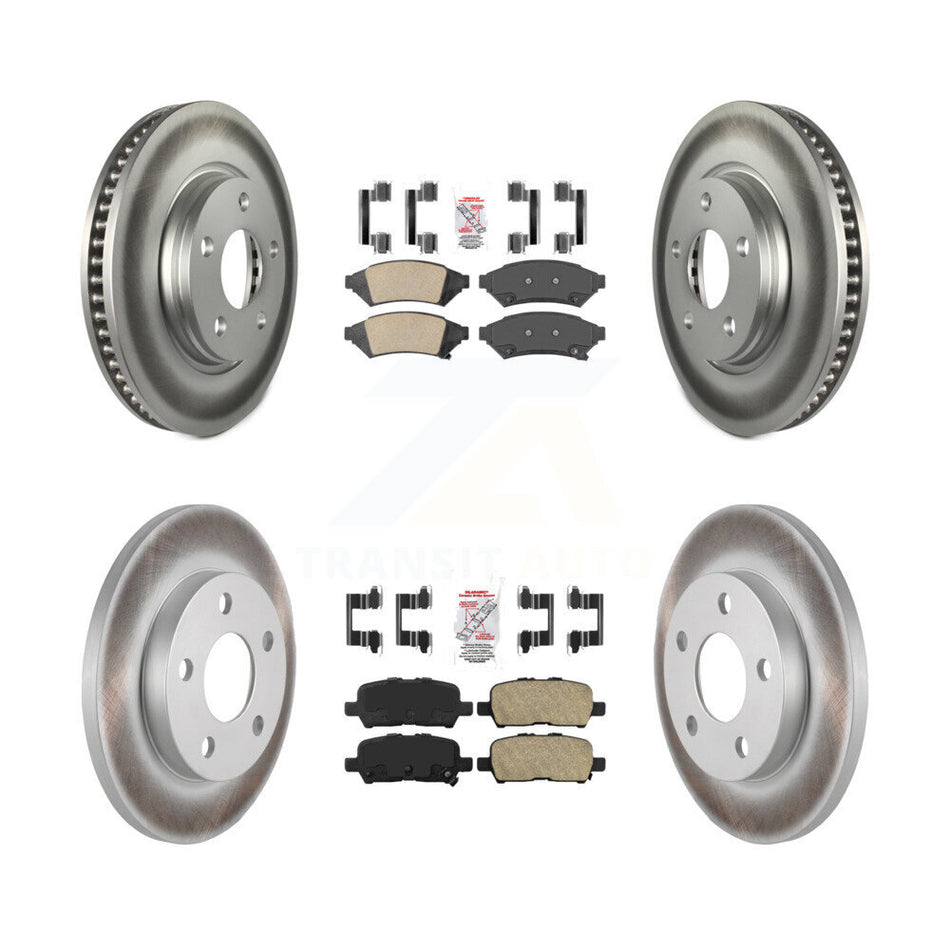 Front Rear Ceramic Pad Coat Brake Rotors Kit For Buick LaCrosse Pontiac Grand Prix Allure KGA-101247