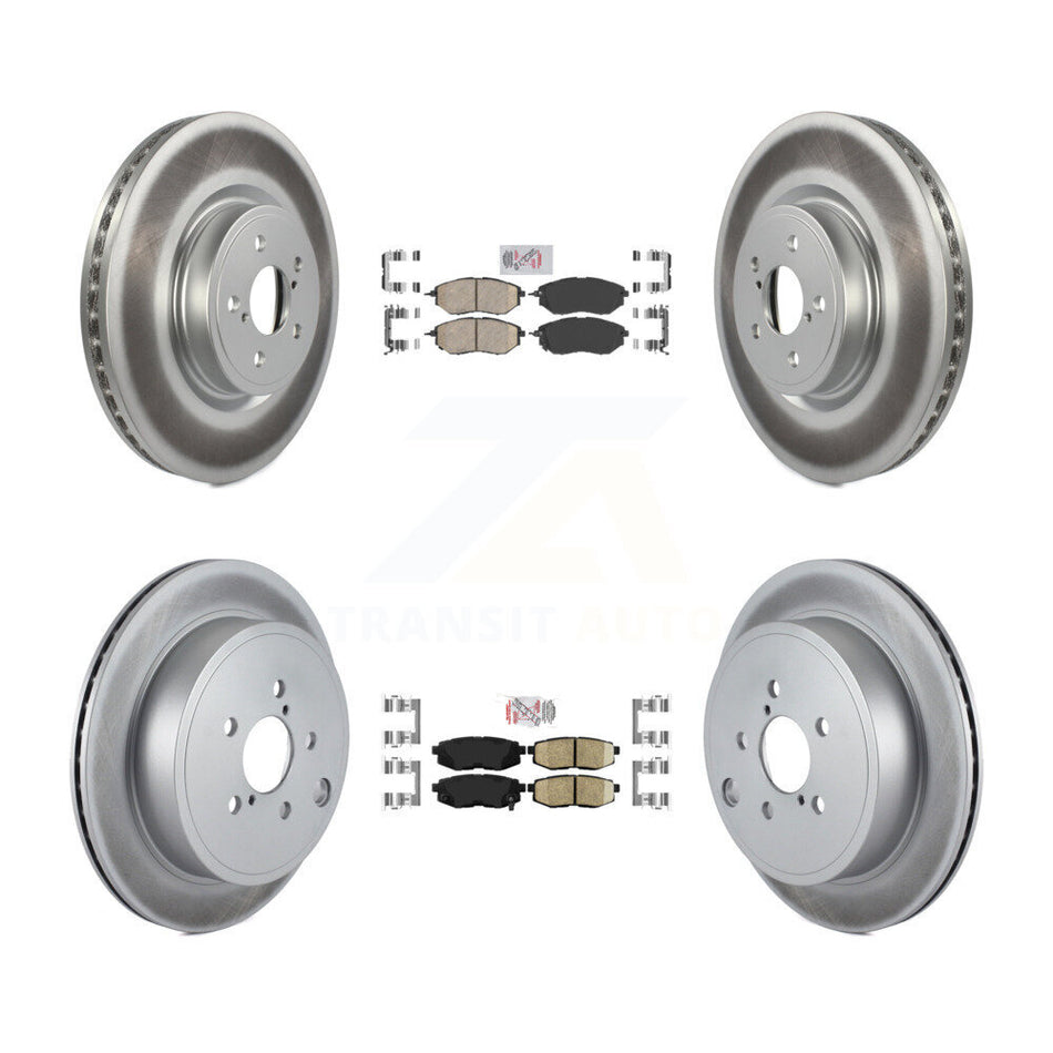 Front Rear Ceramic Pads And Coated Disc Brake Rotors Kit For Subaru Outback Legacy KGA-101257