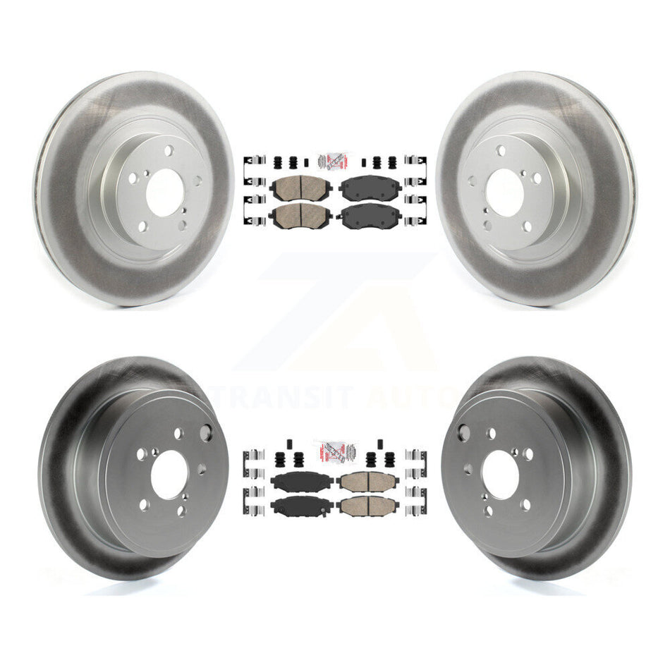 Front Rear Ceramic Pad Coated Brake Rotors Kit For Subaru Outback Impreza Legacy Forester KGA-101259