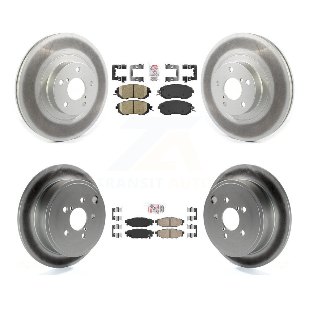 Front Rear Ceramic Pad Coated Brake Rotors Kit For Subaru Impreza Forester Outback Legacy KGA-101267