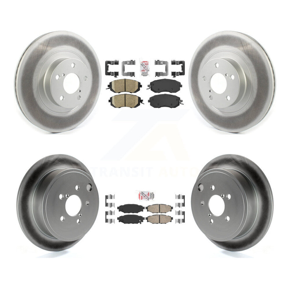 Front Rear Ceramic Pad Coated Brake Rotors Kit For Subaru Impreza Forester Outback Legacy KGA-101267