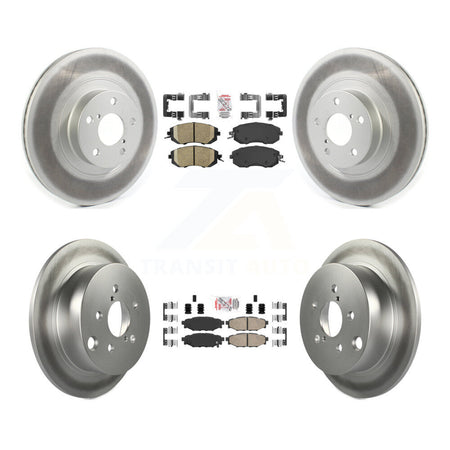 Front Rear Ceramic Pads And Coated Disc Brake Rotors Kit For Subaru Forester XV Crosstrek KGA-101270