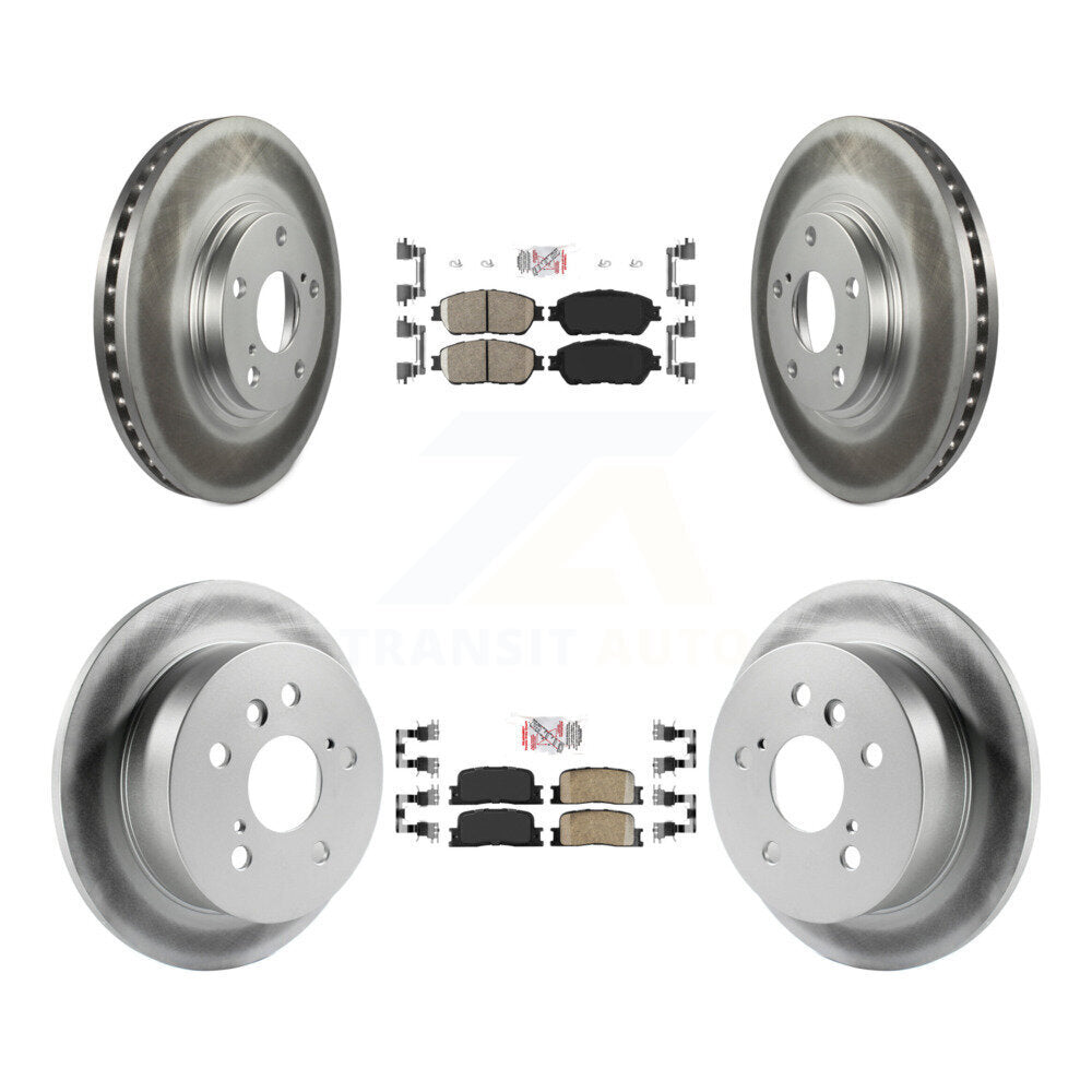 Front Rear Ceramic Pads And Coated Disc Brake Rotors Kit For 2004-2006 Lexus ES330 KGA-101275