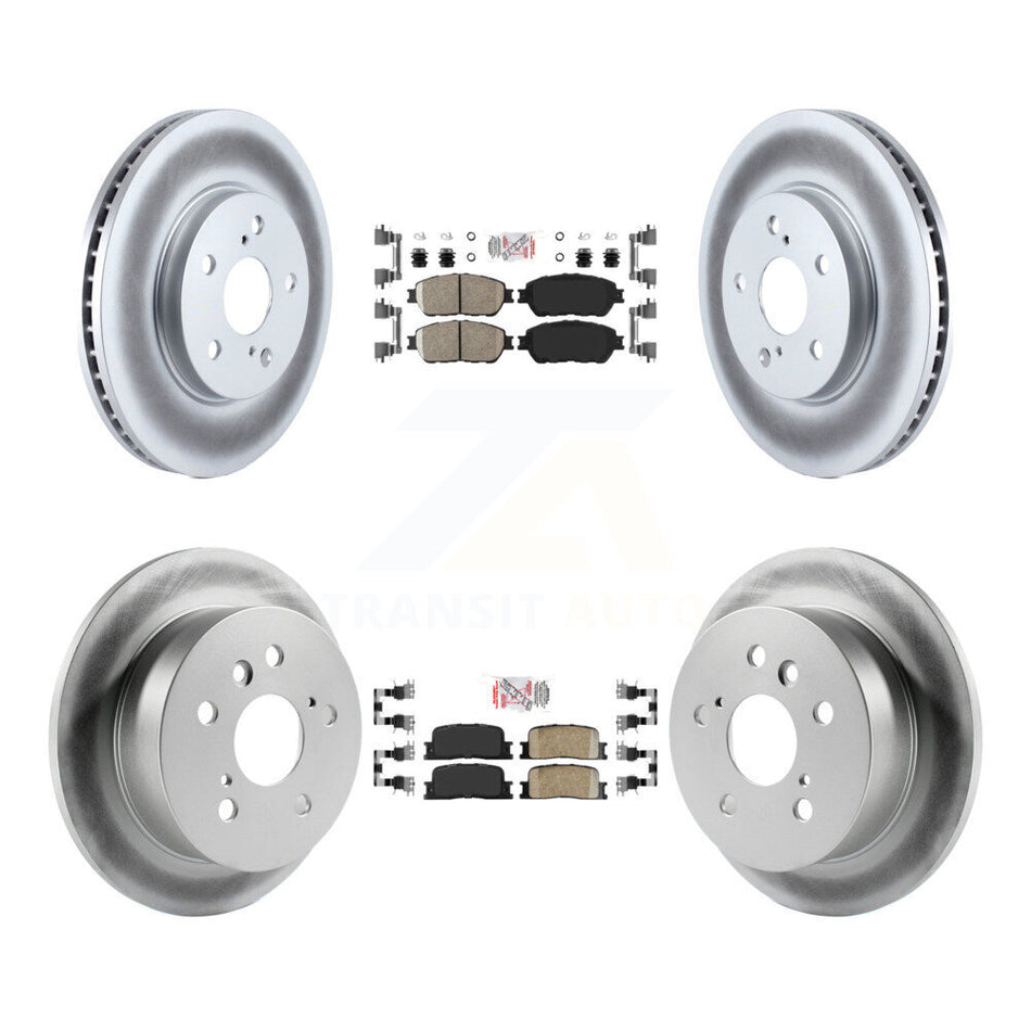 Front Rear Ceramic Pads And Coated Disc Brake Rotors Kit For 2002-2003 Lexus ES300 KGA-101280