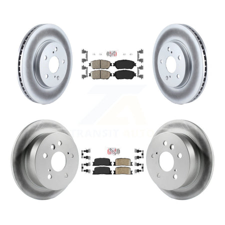 Front Rear Ceramic Pads And Coated Disc Brake Rotors Kit For 2002-2003 Lexus ES300 KGA-101281