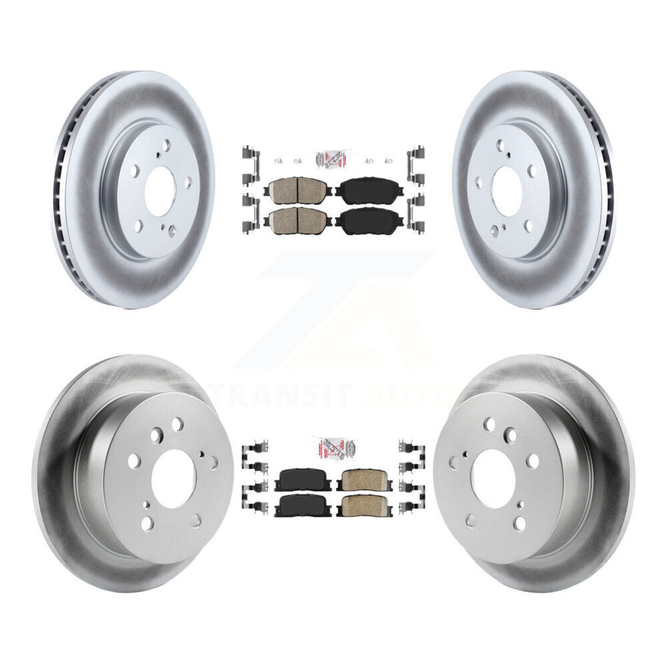 Front Rear Ceramic Pads And Coated Disc Brake Rotors Kit For 2002-2003 Lexus ES300 KGA-101281