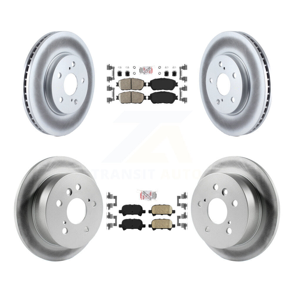 Front Rear Ceramic Pads And Coated Disc Brake Rotors Kit For Toyota Solara Avalon KGA-101286