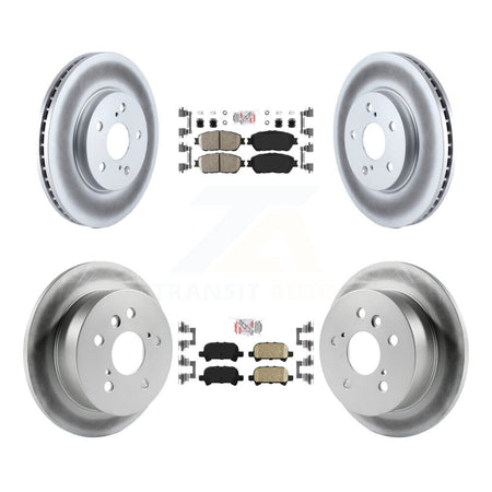 Front Rear Ceramic Pads And Coated Disc Brake Rotors Kit For Toyota Solara Avalon KGA-101286