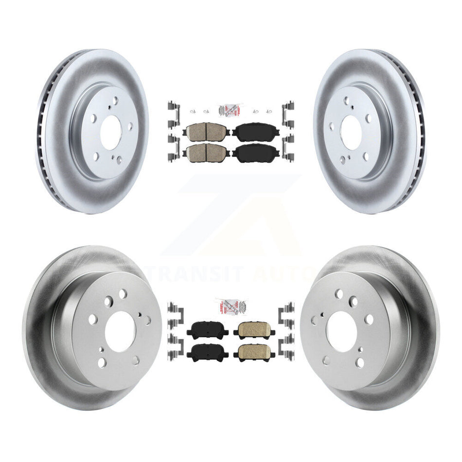 Front Rear Ceramic Pads And Coated Disc Brake Rotors Kit For Toyota Solara Avalon KGA-101287
