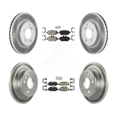 Front Semi-Metallic Rear Ceramic Pads And Coated Disc Brake Rotors Kit For Mini Cooper KGA-101296