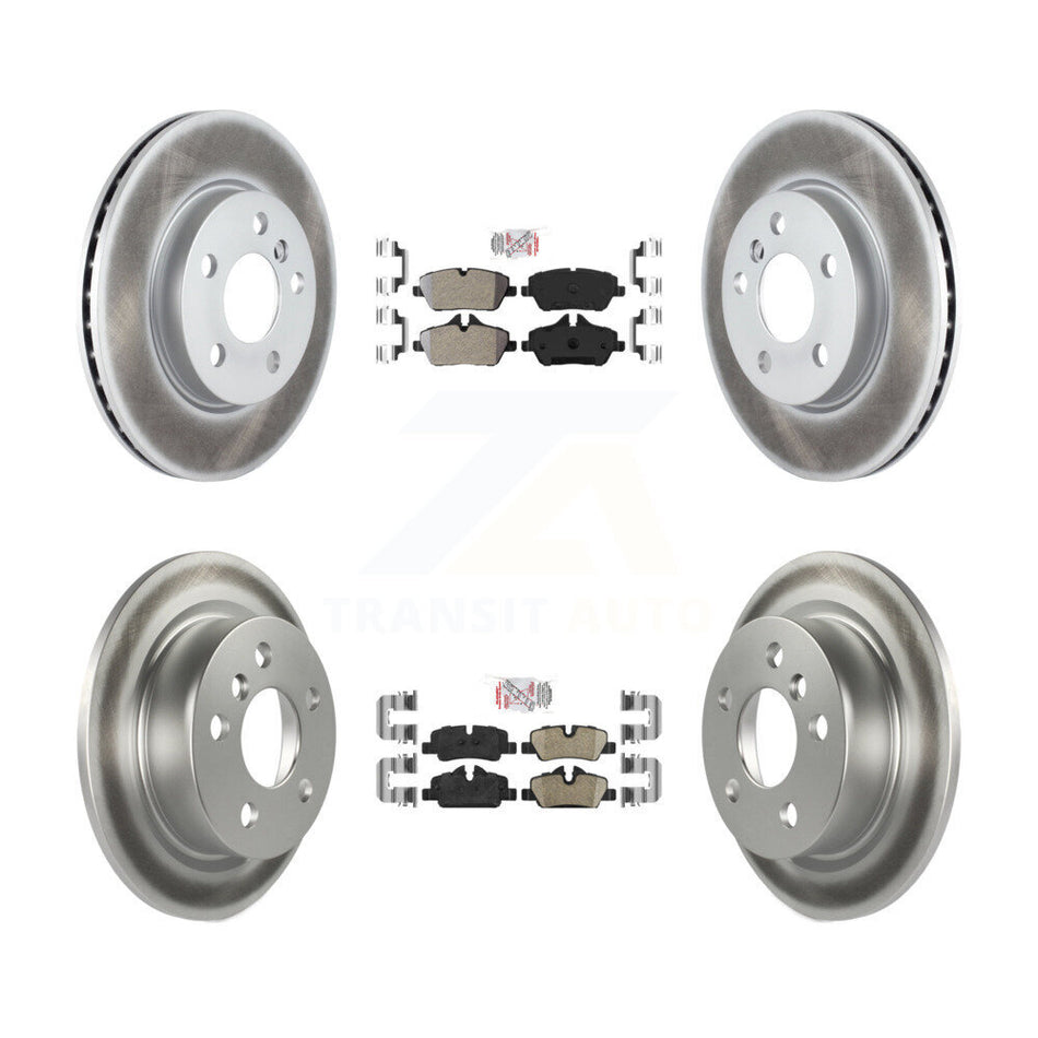 Front Semi-Metallic Rear Ceramic Pads And Coated Disc Brake Rotors Kit For Mini Cooper KGA-101296