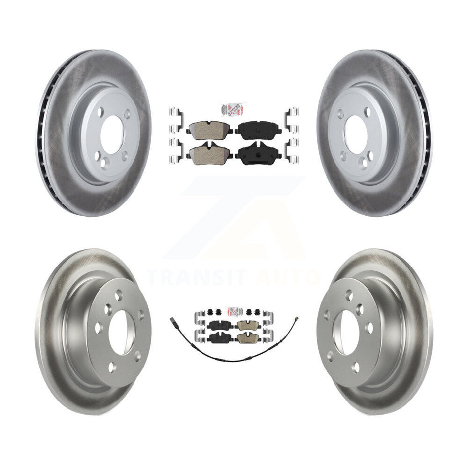 Front Semi-Metallic Rear Ceramic Pad Coat Brake Rotors Kit For 2015 Mini Cooper 2.0L/1.5L KGA-101299