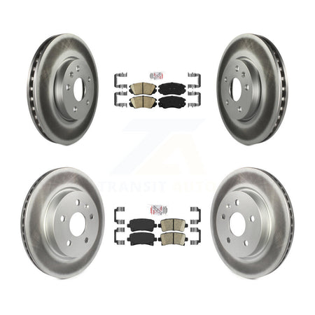 Front Rear Ceramic Pad Coated Brake Rotors Kit For Chevrolet Malibu Impala Buick LaCrosse KGA-101312