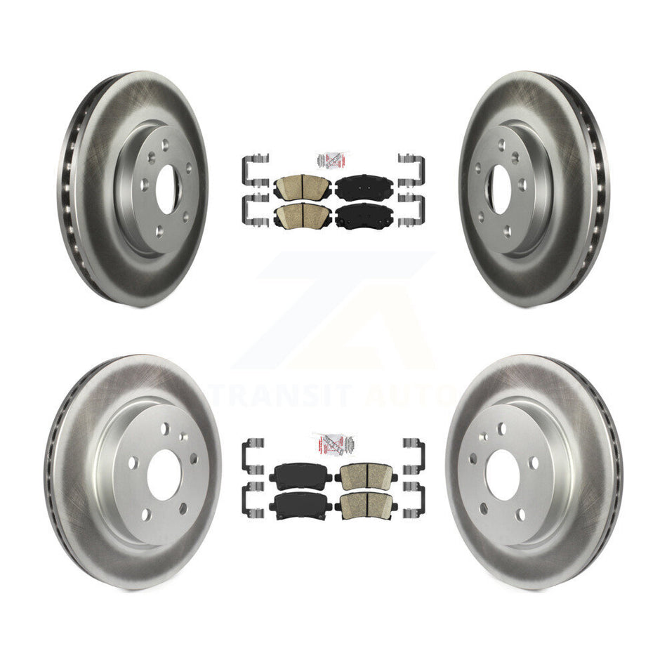 Front Rear Ceramic Pad Coated Brake Rotors Kit For Chevrolet Malibu Impala Buick LaCrosse KGA-101312
