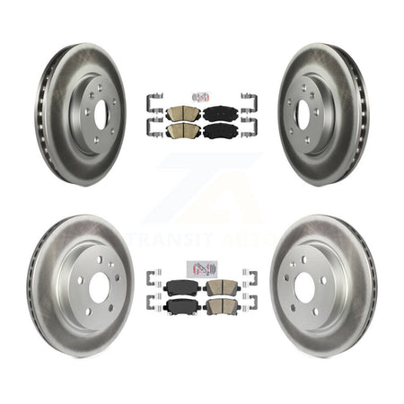 Front Rear Ceramic Pad & Coated Disc Brake Rotors Kit For Chevrolet Malibu Buick LaCrosse KGA-101314
