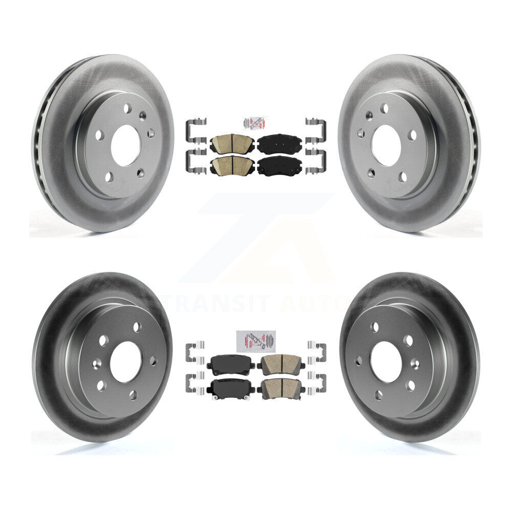 Front Rear Ceramic Pad Coat Disc Brake Rotor Kit For Chevrolet Malibu Naturally Aspirated KGA-101315
