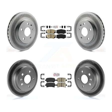 Front Rear Ceramic Pads And Coated Disc Brake Rotors Kit For Chevrolet Malibu Limited KGA-101316