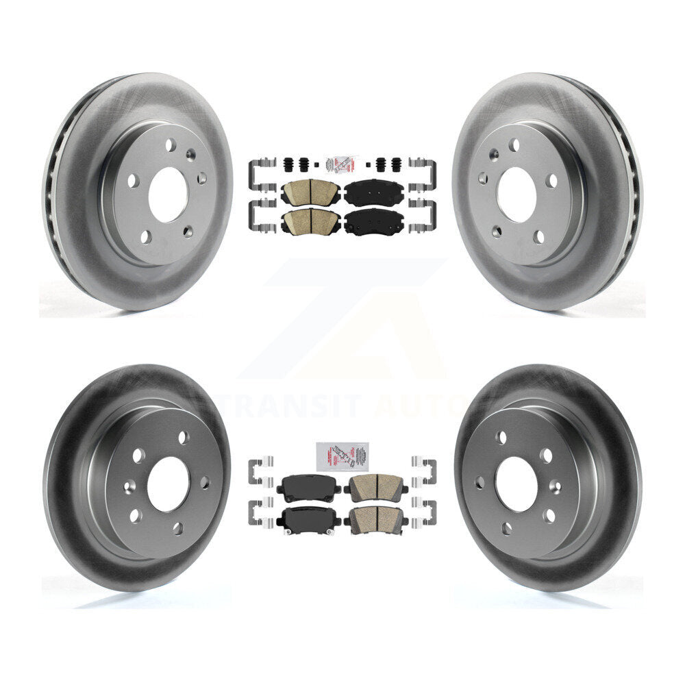 Front Rear Ceramic Pad Coat Disc Brake Rotor Kit For Chevrolet Malibu Naturally Aspirated KGA-101318