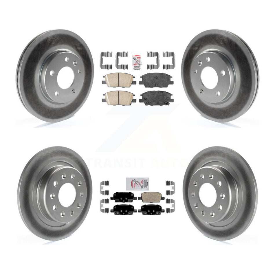 Front Rear Ceramic Pads And Coated Disc Brake Rotors Kit For Chevrolet Malibu KGA-101325