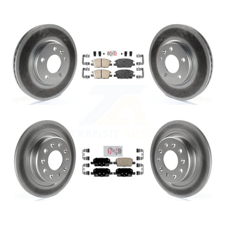Front Rear Ceramic Pads And Coated Disc Brake Rotors Kit For Chevrolet Malibu KGA-101326