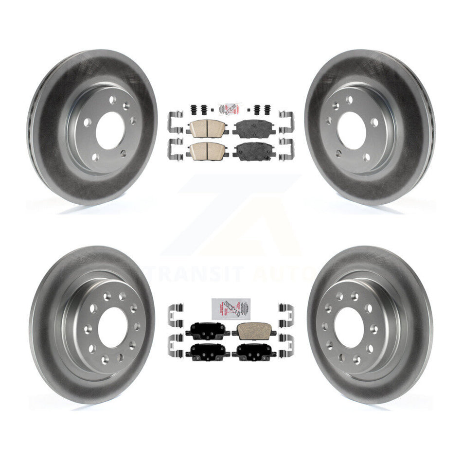 Front Rear Ceramic Pads And Coated Disc Brake Rotors Kit For Chevrolet Malibu KGA-101326