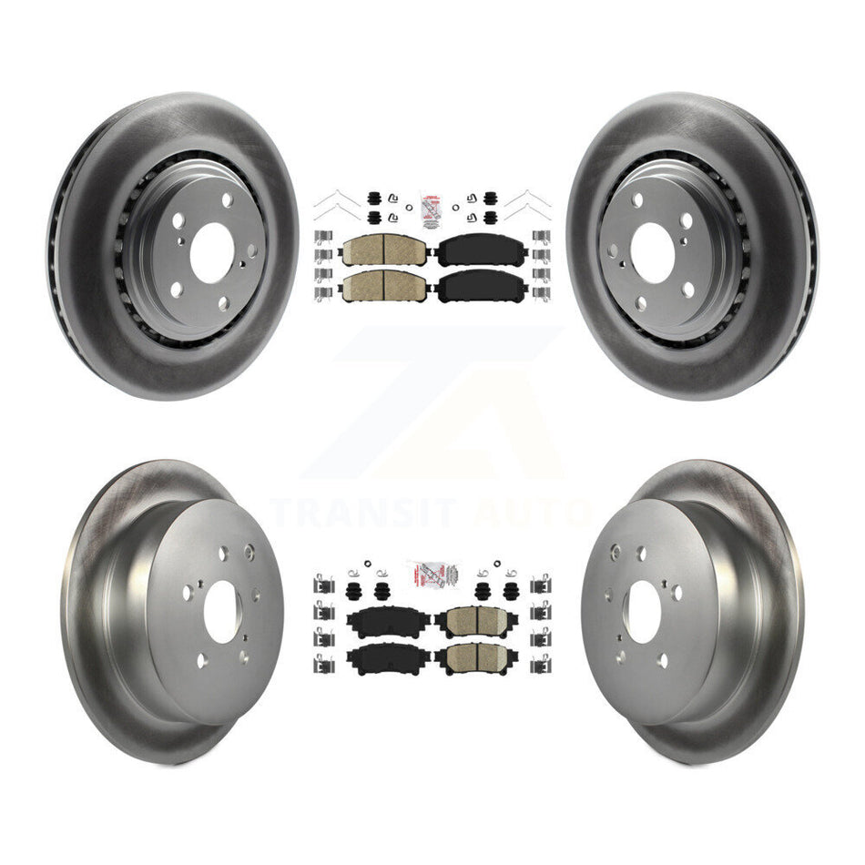 Front Rear Ceramic Pad Coat Disc Brake Rotor Kit For Toyota Sienna Highlander Lexus RX350 KGA-101330