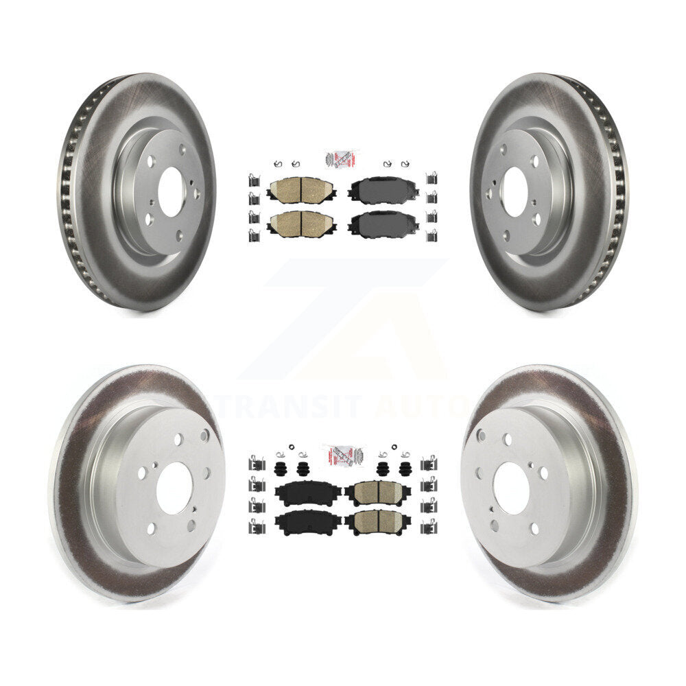Front Rear Ceramic Pads And Coated Disc Brake Rotors Kit For 2016-2020 Toyota Mirai KGA-101345