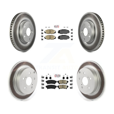 Front Rear Ceramic Pads And Coated Disc Brake Rotors Kit For 2016-2020 Toyota Mirai KGA-101345