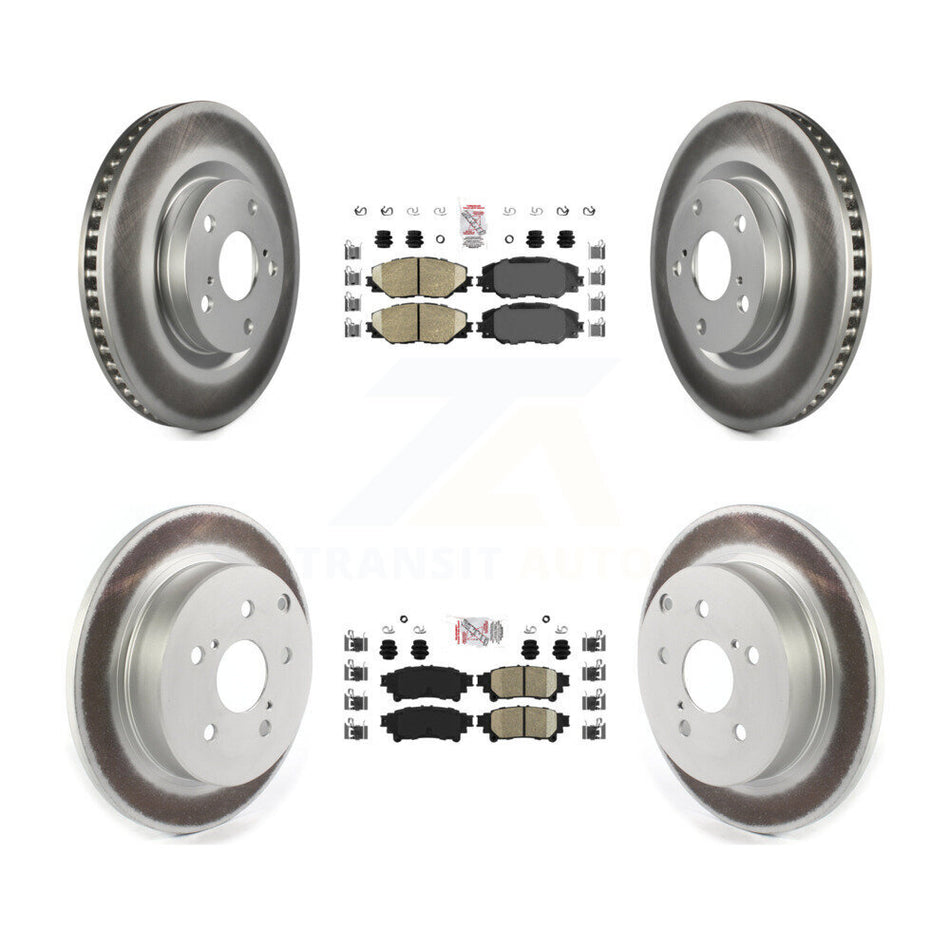 Front Rear Ceramic Pads And Coated Disc Brake Rotors Kit For 2016-2020 Toyota Mirai KGA-101346