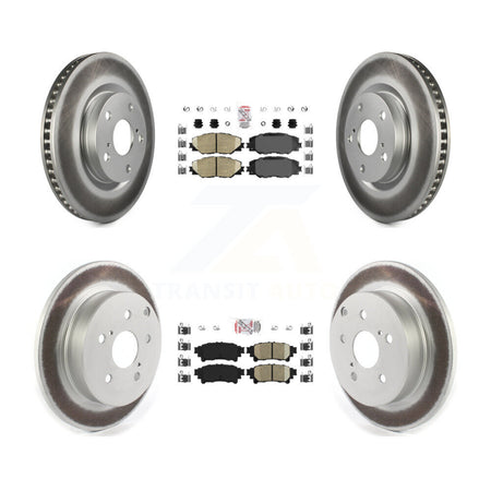 Front Rear Ceramic Pads And Coated Disc Brake Rotors Kit For 2016-2020 Toyota Mirai KGA-101348