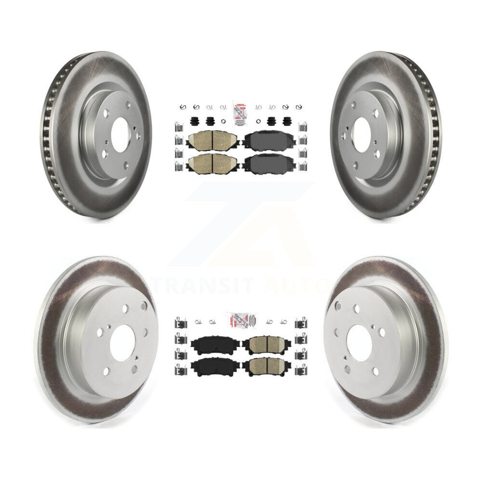 Front Rear Ceramic Pads And Coated Disc Brake Rotors Kit For 2016-2020 Toyota Mirai KGA-101348