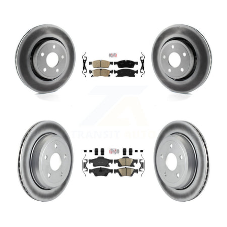 Front Rear Ceramic Pads And Coated Disc Brake Rotors Kit For Jeep Grand Cherokee WK KGA-101370
