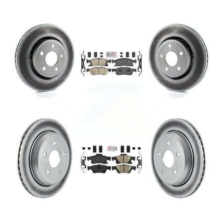Front Rear Ceramic Pads And Coated Disc Brake Rotors Kit For Jeep Grand Cherokee WK KGA-101371