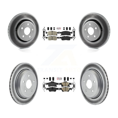 Front Rear Ceramic Pads And Coated Disc Brake Rotors Kit For Jeep Grand Cherokee WK KGA-101374