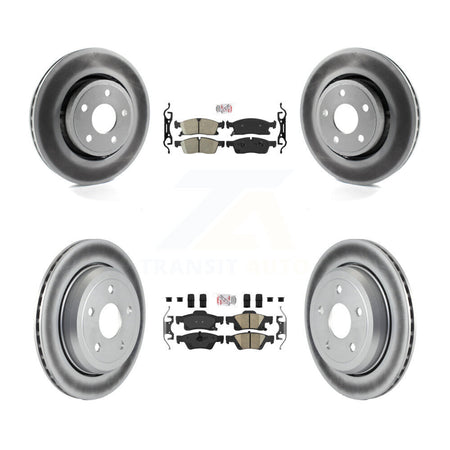 Front Rear Ceramic Pads And Coated Disc Brake Rotors Kit For Jeep Grand Cherokee WK KGA-101375