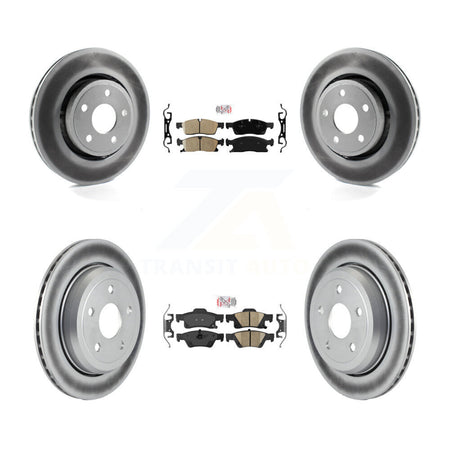 Front Rear Ceramic Pads And Coated Disc Brake Rotors Kit For Jeep Grand Cherokee WK KGA-101378